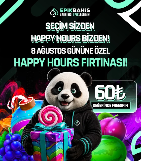 Şeker diyarında tatlı kazanç vaktini kaçırma! Happy Hours’a özel 60₺’ye 20 Free Spin ile bombalı çarpanları herkesten önce yakala!
